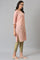 Blush Pink Mukaish Printed kurta