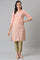 Blush Pink Mukaish Printed kurta