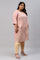 Plus Size Blush Pink Mukaish Printed kurta