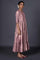 Light Purple Gold Printed Mock Angrakha Dress