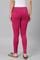 Magenta Solid Knitted Women Tights