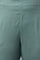 Plus Size Aqua Blue Cotton Blend Slim Pants