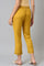 Yellow Embroidered Straight Pants