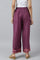 Orchid Purple Rayon Printed Parallel Pants