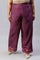 Plus Size Orchid Purple Rayon Printed Parallel Pants