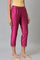 Dark Pink Women Pants With Printed Border