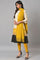 Ecru Printed Shirt kurta With Yellow Straight Pants