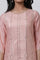 Pink Mukaish Kurta And Mesh Skirt Set