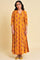 Yellow Multicolor Printed Angrakha kurta Set