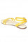 Aurelia Textured Yellow Almond Toe Flat