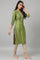 Green Embroidered Festive kurta