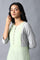 Light Green Yarn-Dyed Straight kurta