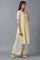 Yellow Mock Layer Printed kurta