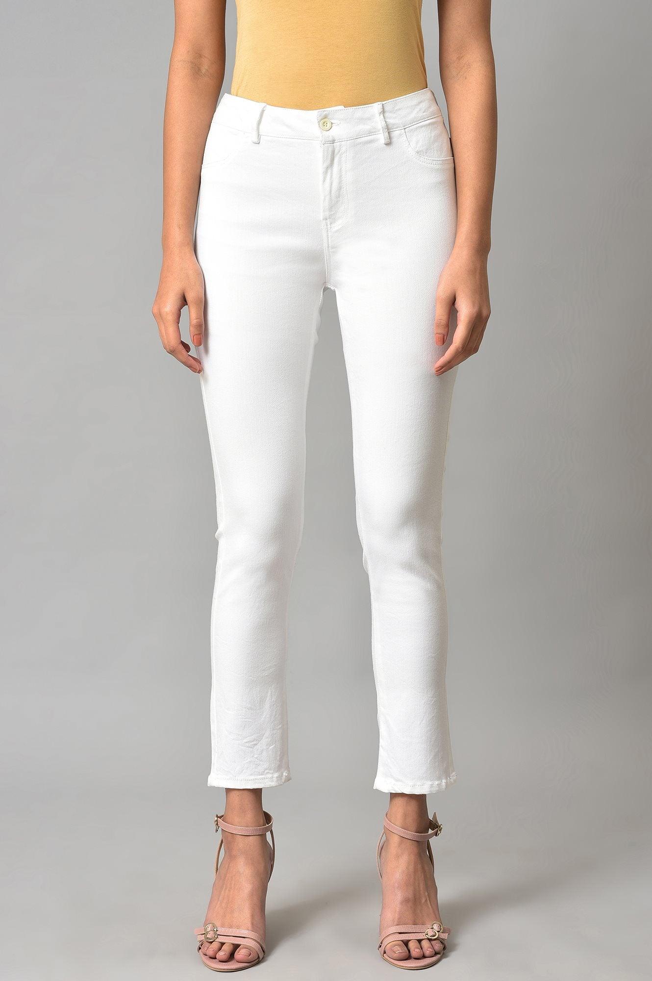 White Denim Casual Jeggings