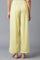 Yellow Solid Parallel Pants