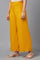 Deep Yellow Embroidered Parallel Pants