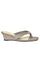 W Textured Gunmetal Square Toe Wedge