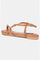 W Tan Whole Foot Solid Square Toe Flat-Walicia