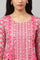 Dark Pink Asymmetrical Hemline kurta With Tights