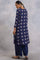 Purple A-Line Hand Block Print kurta