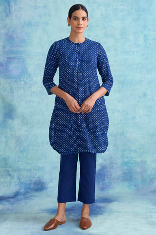 Folksong By W Indigo Dabu Print kurta