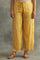 Mustard Printed Parallel Pants