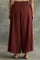 Dark Red Solid Divided Skirt