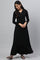 Black Acrylic Plus Size Winter Dress