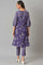 Purple Yarn-Dyed Crepe Jacquard Winter kurta