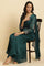 Green Embelloshed Predrape Saree Dress