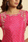 Dark Pink Embroidered A-Line Festive Kurta