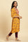 Yellow Shantung Kurta With Chunky Embellishment