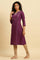 Purple Embroidered Heavy Festive Kurta