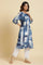 Indigo Abstract Print Kurta