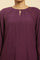 Purple Swiss Dot Gathered Sleeves Western Top