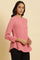 Pink Mandarin Collar Western Top