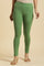 Olive Green Cotton Jersey Lycra Tights