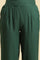 Green Embroidered Straight Pants