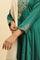 Green Panelled Embroidered Kurta, Slim Pants And Dupatta Set