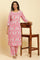 Pink Printed Straight Kurta And Pants Co-Ord Set