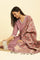 Orchid Pink Embellished Kurta, Pants And Jacquard Dupatta Set