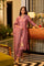 Orchid Pink Embellished Kurta, Pants And Jacquard Dupatta Set