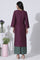 Purple Embroidered Kurta And Pants Set