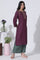 Purple Embroidered Kurta And Pants Set