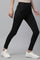 Black Solid Skinny Fit Tights With Elasticated Waist