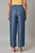 Blue Plus Size Denim Narrow Pants