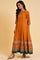 Mustard Flared Embroidered Dress