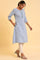 Light Blue Embroidered Cotton Summer kurta