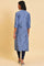 Blue V-Neck Summer kurta