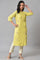 Plus Size Light Green Embroidered Pintuck Summer kurta